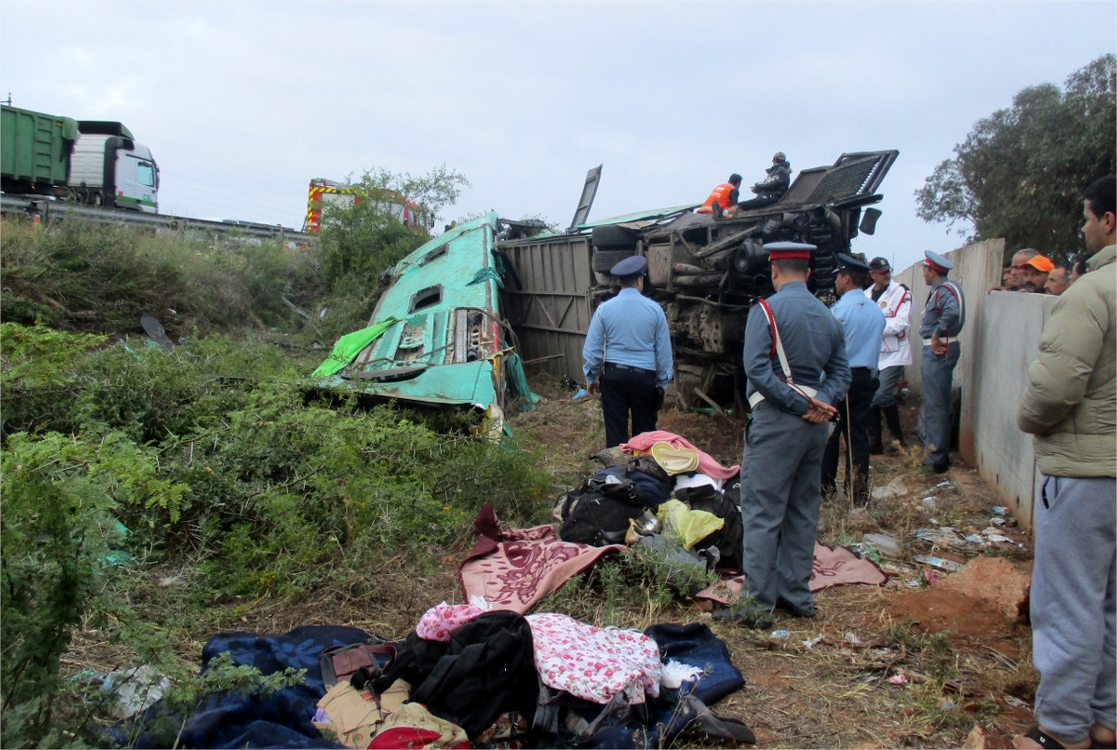 Mohammedia : 4 morts dans un accident d'autocar sur l'autoroute