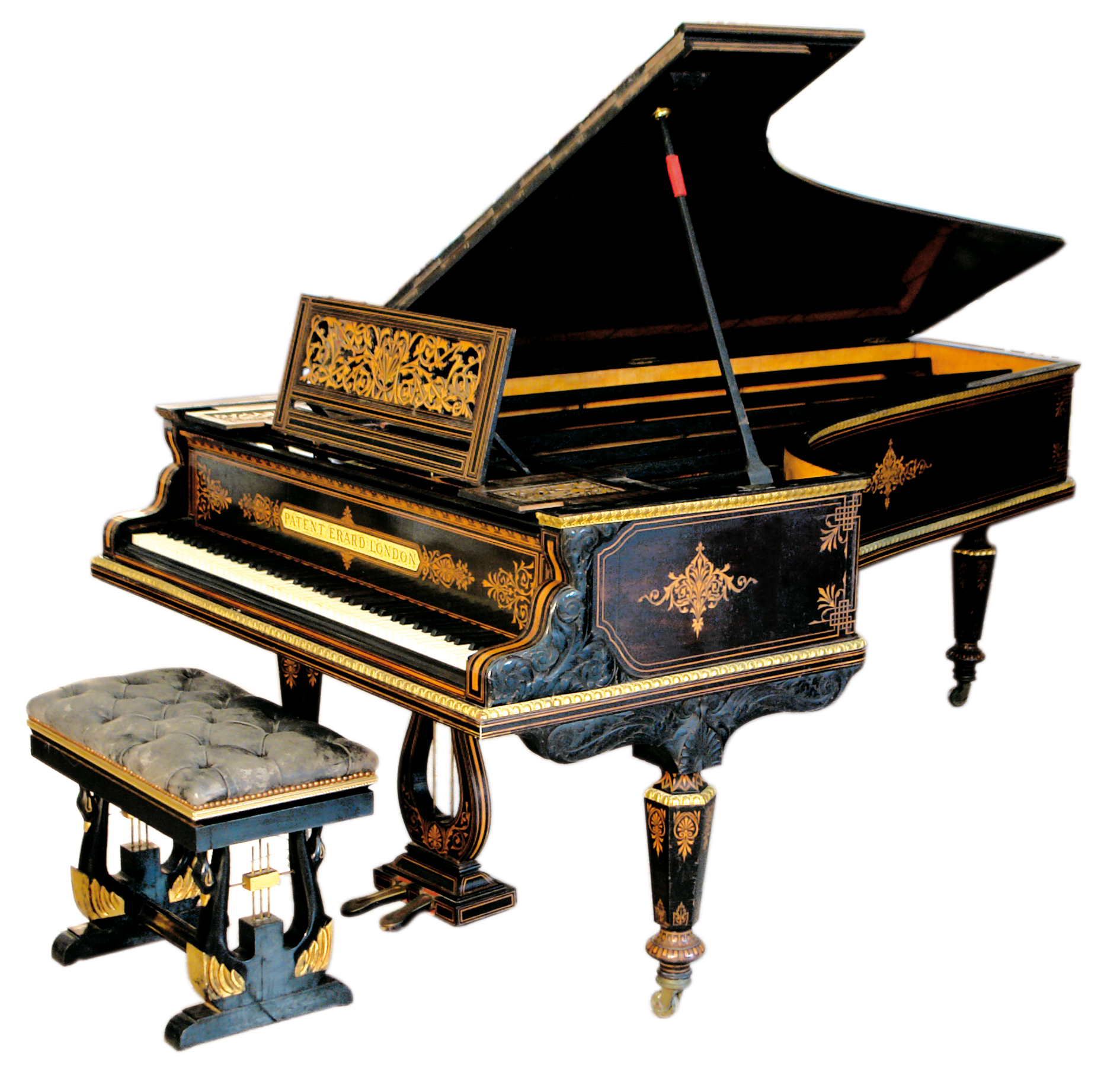 Rare Grand piano queue de concert Erard de 1866