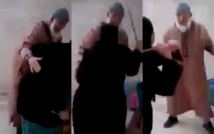 Maroc : Un vieux, tente d'embrasser une femme ( vidéo ) 